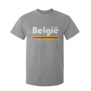 Retro Belgie Belgium Flag Distressed Graphic in Dutch T Shirt For Kid Proud Belgian Heritage and Country Roots Pride Gift TS02 Sport Gray Print Your Wear