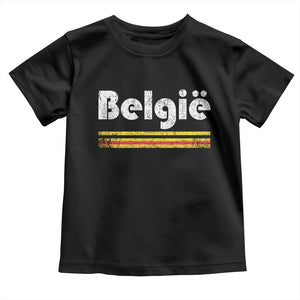 Retro Belgie Belgium Flag Distressed Graphic in Dutch Toddler T Shirt Proud Belgian Heritage and Country Roots Pride Gift TS02 Black Print Your Wear