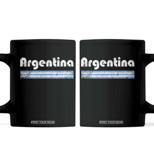 Vintage Argentina Retro Distressed Graphic Coffee Mug Patriotic Argentine Heritage Pride Souvenir TS02 Black Print Your Wear