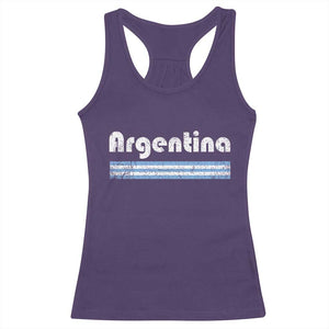 Vintage Argentina Retro Distressed Graphic Racerback Tank Top Patriotic Argentine Heritage Pride Souvenir TS02 Purple Print Your Wear