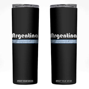 Vintage Argentina Retro Distressed Graphic Skinny Tumbler Patriotic Argentine Heritage Pride Souvenir TS02 Black Print Your Wear