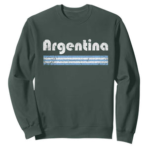 Vintage Argentina Retro Distressed Graphic Sweatshirt Patriotic Argentine Heritage Pride Souvenir TS02 Dark Forest Green Print Your Wear