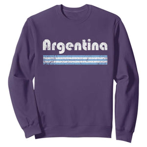 Vintage Argentina Retro Distressed Graphic Sweatshirt Patriotic Argentine Heritage Pride Souvenir TS02 Purple Print Your Wear