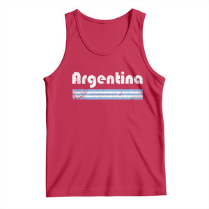 Vintage Argentina Retro Distressed Graphic Tank Top Patriotic Argentine Heritage Pride Souvenir TS02 Red Print Your Wear