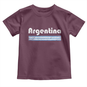 Vintage Argentina Retro Distressed Graphic Toddler T Shirt Patriotic Argentine Heritage Pride Souvenir TS02 Maroon Print Your Wear