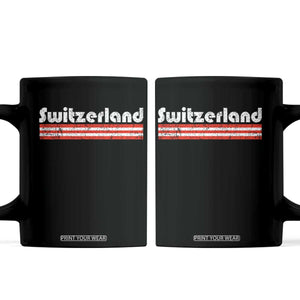 Vintage Switzerland Retro Distressed Graphic Coffee Mug Patriotic Swiss Heritage Pride Souvenir TS02 Black Print Your Wear