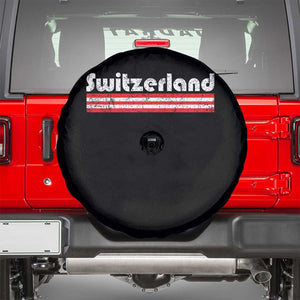 Vintage Switzerland Retro Distressed Graphic Spare Tire Cover Patriotic Swiss Heritage Pride Souvenir TS02 Black Print Your Wear