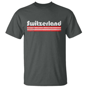 Vintage Switzerland Retro Distressed Graphic T Shirt Patriotic Swiss Heritage Pride Souvenir TS02 Dark Heather Print Your Wear