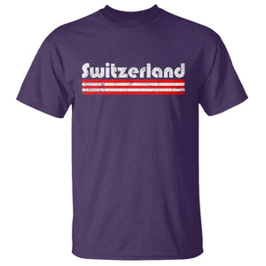 Vintage Switzerland Retro Distressed Graphic T Shirt Patriotic Swiss Heritage Pride Souvenir TS02 Purple Print Your Wear