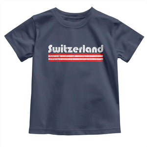 Vintage Switzerland Retro Distressed Graphic Toddler T Shirt Patriotic Swiss Heritage Pride Souvenir TS02 Navy Print Your Wear
