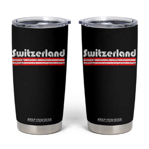 Vintage Switzerland Retro Distressed Graphic Tumbler Cup Patriotic Swiss Heritage Pride Souvenir TS02 Black Print Your Wear