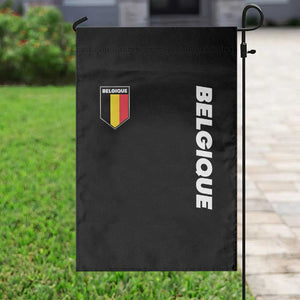 Belgique Belgium Flag Shield Minimalist Graphic Garden Flag French Belgian Pride and European Heritage Souvenir TS02 Print Your Wear