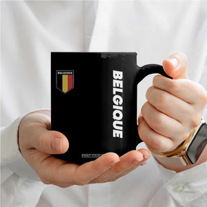 Belgique Belgium Flag Shield Minimalist Graphic Coffee Mug French Belgian Pride and European Heritage Souvenir TS02 Print Your Wear