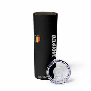 Belgique Belgium Flag Shield Minimalist Graphic Skinny Tumbler French Belgian Pride and European Heritage Souvenir TS02 Print Your Wear