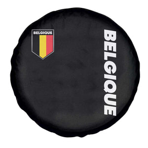 Belgique Belgium Flag Shield Minimalist Graphic Spare Tire Cover French Belgian Pride and European Heritage Souvenir TS02 Print Your Wear