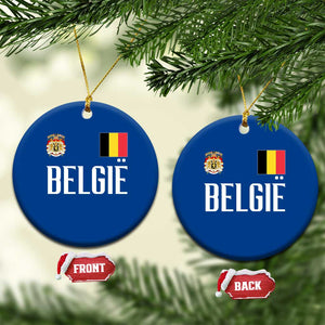 Royal Coat of Arms Belgie Crest Graphic Ceramic Ornament Traditional Belgium Belgian Flag and Lion Heritage Pride Gift TS02 1pc Blue Print Your Wear