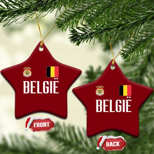 Royal Coat of Arms Belgie Crest Graphic Ceramic Ornament Traditional Belgium Belgian Flag and Lion Heritage Pride Gift TS02 Print Your Wear