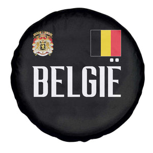 Royal Coat of Arms Belgie Crest Graphic Spare Tire Cover Traditional Belgium Belgian Flag and Lion Heritage Pride Gift TS02 Print Your Wear