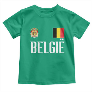 Royal Coat of Arms Belgie Crest Graphic Toddler T Shirt Traditional Belgium Belgian Flag and Lion Heritage Pride Gift TS02 Irish Green Print Your Wear