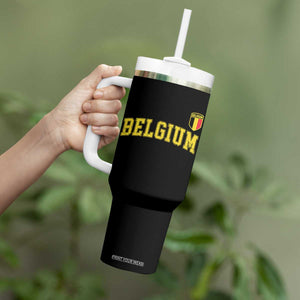 Vintage Belgium Varsity Style Distressed Graphic Tumbler With Handle Classic Collegiate Belgian Pride TS02 Print Your Wear