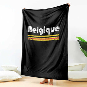 Retro Belgique Belgium Flag Distressed Graphic in French Throw Blanket Proud Belgian Heritage and Country Roots Pride Gift TS02 Print Your Wear