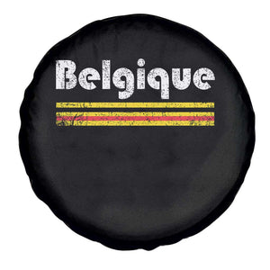 Retro Belgique Belgium Flag Distressed Graphic in French Spare Tire Cover Proud Belgian Heritage and Country Roots Pride Gift TS02 Print Your Wear