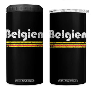 Retro Belgien Belgium Flag Distressed Graphic in German 4 in 1 Can Cooler Tumbler Proud Belgian Heritage and Country Roots Pride Gift TS02 One Size: 16 oz Black Print Your Wear
