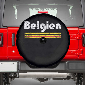 Retro Belgien Belgium Flag Distressed Graphic in German Spare Tire Cover Proud Belgian Heritage and Country Roots Pride Gift TS02 Black Print Your Wear