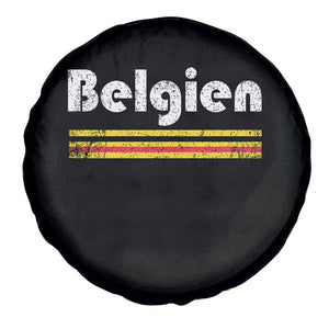 Retro Belgien Belgium Flag Distressed Graphic in German Spare Tire Cover Proud Belgian Heritage and Country Roots Pride Gift TS02 Print Your Wear