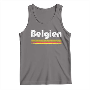 Retro Belgien Belgium Flag Distressed Graphic in German Tank Top Proud Belgian Heritage and Country Roots Pride Gift TS02 Deep Heather Print Your Wear