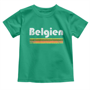 Retro Belgien Belgium Flag Distressed Graphic in German Toddler T Shirt Proud Belgian Heritage and Country Roots Pride Gift TS02 Irish Green Print Your Wear