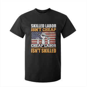 Skilled Labor Patriotic USA Flag T Shirt For Kid Blue Collar Trade Union Hand Tools Pride Graphic TS02 Black Print Your Wear