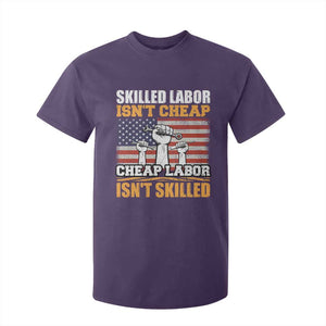 Skilled Labor Patriotic USA Flag T Shirt For Kid Blue Collar Trade Union Hand Tools Pride Graphic TS02 Purple Print Your Wear