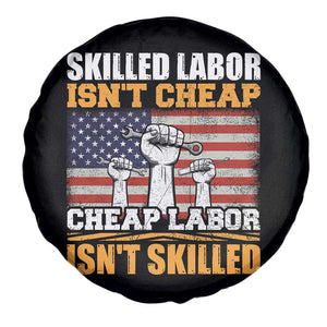 Skilled Labor Patriotic USA Flag Spare Tire Cover Blue Collar Trade Union Hand Tools Pride Graphic TS02 Print Your Wear