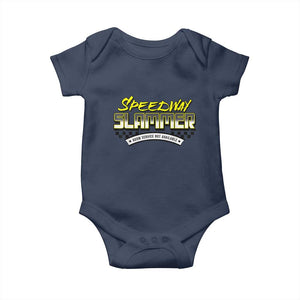 Speedway Slammer Indiana 2025 Baby Onesie TS02 Navy Print Your Wear
