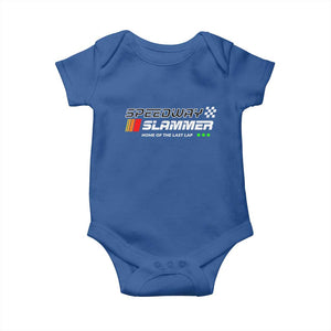 Speedway Slammer Racing 2025 Baby Onesie Home of The Last Lap TS02 Royal Blue Print Your Wear
