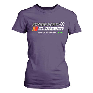 Speedway Slammer Racing 2025 T Shirt For Women Home of The Last Lap TS02 Purple Print Your Wear