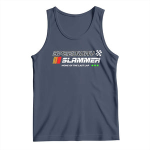 Speedway Slammer Racing 2025 Tank Top Home of The Last Lap TS02 Navy Print Your Wear