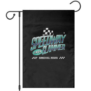 Speedway Slammer 2025 Garden Flag Bunker Hill Indiana TS02 Black Print Your Wear