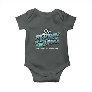 Speedway Slammer 2025 Baby Onesie Bunker Hill Indiana TS02 Dark Heather Print Your Wear
