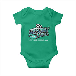 Speedway Slammer 2025 Baby Onesie Bunker Hill Indiana TS02 Irish Green Print Your Wear