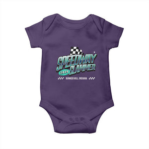 Speedway Slammer 2025 Baby Onesie Bunker Hill Indiana TS02 Purple Print Your Wear