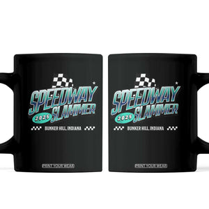 Speedway Slammer 2025 Coffee Mug Bunker Hill Indiana TS02 Black Print Your Wear