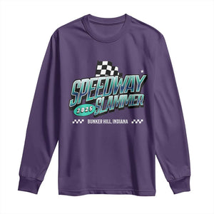 Speedway Slammer 2025 Long Sleeve Shirt Bunker Hill Indiana TS02 Purple Print Your Wear