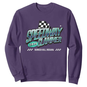 Speedway Slammer 2025 Sweatshirt Bunker Hill Indiana TS02 Purple Print Your Wear