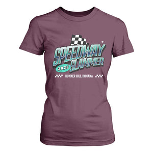 Speedway Slammer 2025 T Shirt For Women Bunker Hill Indiana TS02 Maroon Print Your Wear
