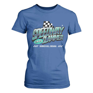 Speedway Slammer 2025 T Shirt For Women Bunker Hill Indiana TS02 Royal Blue Print Your Wear