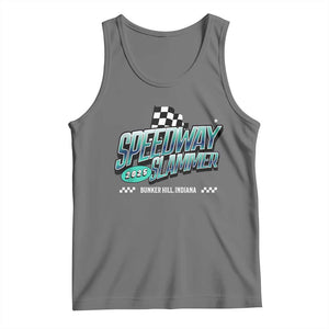 Speedway Slammer 2025 Tank Top Bunker Hill Indiana TS02 Black Heather Print Your Wear