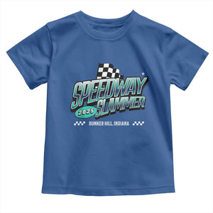 Speedway Slammer 2025 Toddler T Shirt Bunker Hill Indiana TS02 Royal Blue Print Your Wear