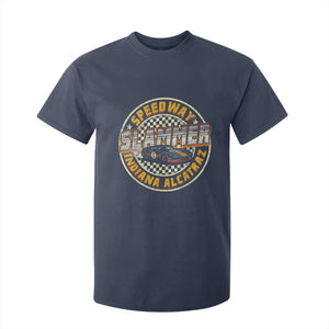 Speedway Slammer 2025 T Shirt For Kid Indiana Alcatraz Retro Vintage Racing Graphic TS02 Navy Print Your Wear